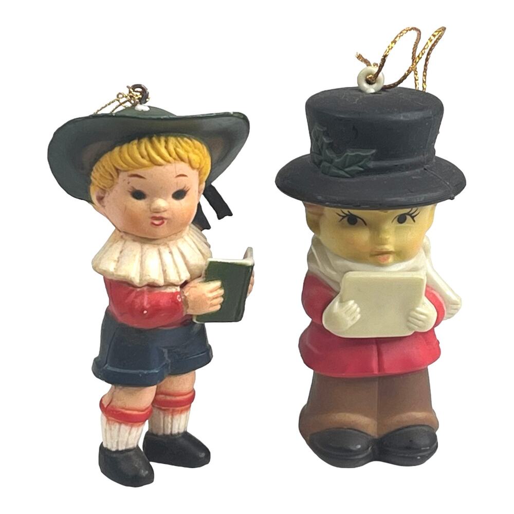 Bradford Novelty Alpine Singer & Choir Boy 3" Plastic Christmas Ornaments 80s - Picture 6 of 6